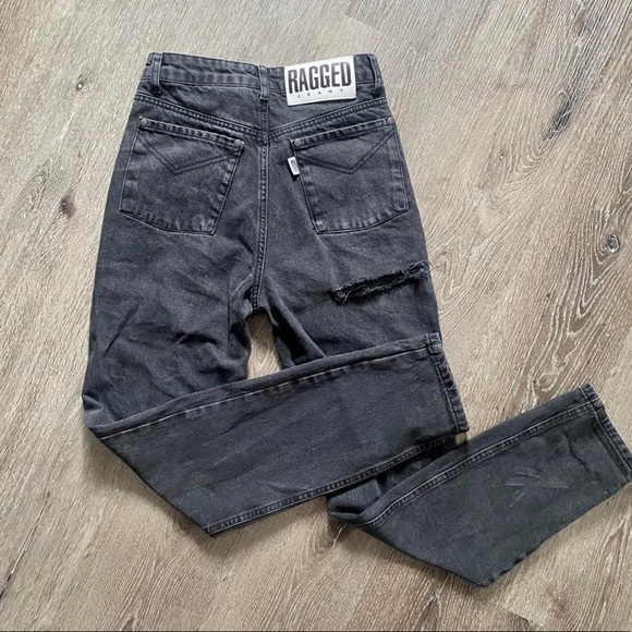 High Waisted Butt Cut Mom Jeans by Ragged Priest - Picture 3 of 4
